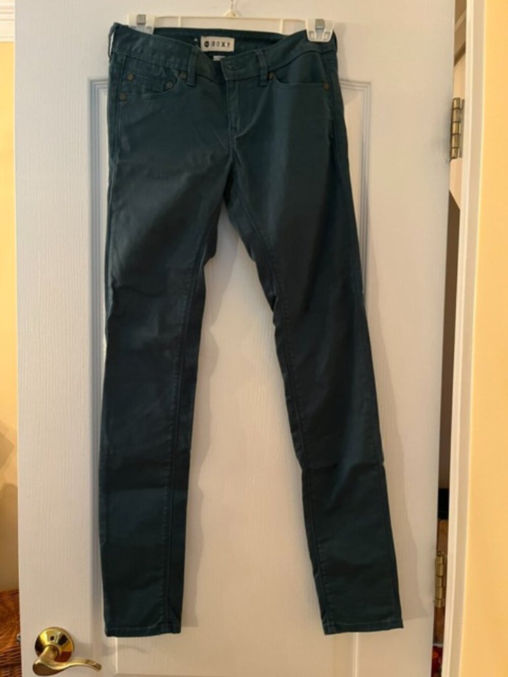 ROXY Skinny Pants – Teal/Dark Green (Size 25)